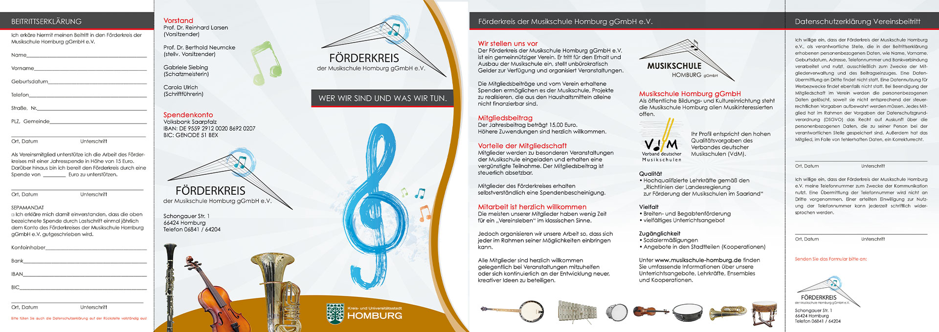 Flyer Förderkreis der Musikschule Homburg Image